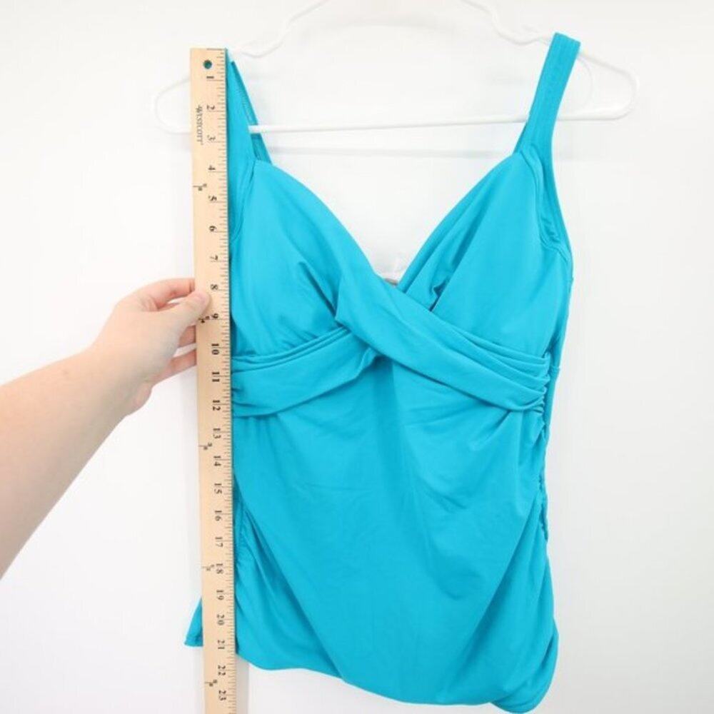 Lands End Aqua Blue Turquoise Twist Swim Tankini Top Size 6 NWOT - Picture 4 of 10